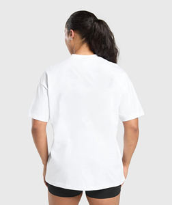 OEM/ODM 100% Cotton Jersey Relaxed Fit O-Neck T-<b>shirt</b> <b>For</b> Women Custom DTF Printed Logo Breathable Gym Wear <b>Tee</b> <b>Shirt</b> - Product Image 2