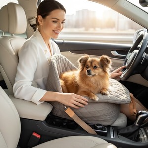 Vente en gros d'usine OEM ODM siège d'auto portable étanche aux côtés souples pour chien chat siège d'appoint de lit amovible coussin lavable sécurisé - Product Image 2