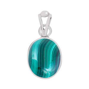 Pendentif en malachite naturelle certifiée Dana Firang, serti avec technologie d'incrustation, achetez maintenant ! - Product Image 1