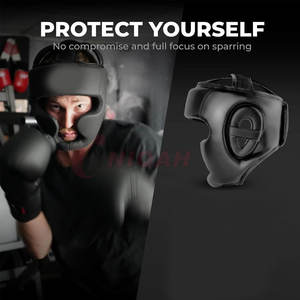 Pour le protège-tête de boxe personnalisé de haute qualité bleu rouge confortable Logo personnalisé taille personnalisée en cuir PU - Product Image 4