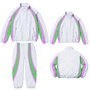 Chaqueta cortavientos personalizada para hombre al por mayor, top de chándal ligero blanco con logotipo impreso, ropa deportiva para exteriores OEM - Product Image 3