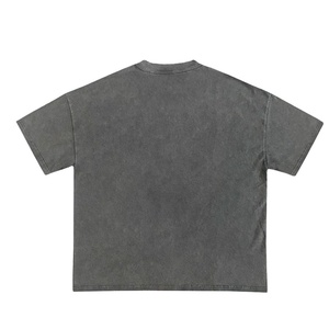 T-shirt d'été lavé à l'acide pour hommes Vintage Acid Fade Tie Dye Loose Fit Drop Shoulder Short Sleeve 100% Cotton - Product Image 2