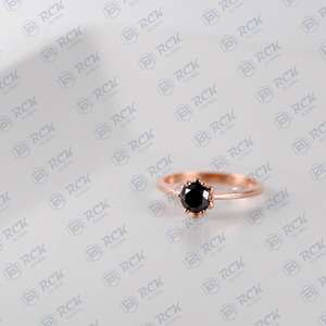 0,90 TCW redondo brillante corte amarillo oro celta boda banda para mujeres aniversario y regalo de cumpleaños para el amor - Product Image 2