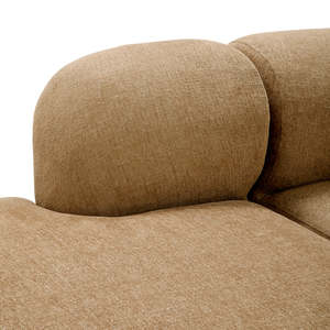 Bjrn L <b>Sofa</b> Premium Quality High-End Chesterfield Camel Fabric with Extendable Feature <b>Sponge</b>-Filled <b>for</b> Home Living Room Use - Product Image 5
