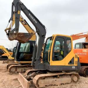 Excavatrice d'occasion Volvo EC55D EC55B 5,5 tonnes 6 tonnes Mini excavatrice hydraulique à chenilles d'occasion Petite machine de terrassement - Product Image 1