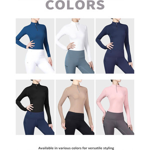 Girls Fleece Long Sleeve Shirts Half Zip Fall Winter <b>Jacket</b> Horse Riding Thermal Pullover Sweatshirts with Pockets - Product Image 2