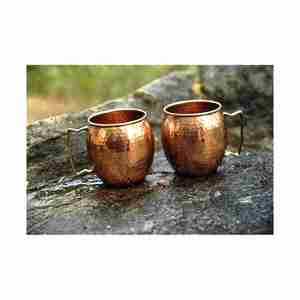 Tasse en cuivre pur minimaliste de haute qualité la plus vendue boîte d'emballage personnalisé sans plomb tasses à mule en cuivre de qualité d'exportation - Product Image 2