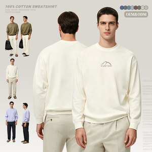 Nexus Fabrica Custom OEM Cozy Sweatshirt Screen Printed Embroidered Acid Wash Solid Knitted Casual up to 6XL - Product Image 1