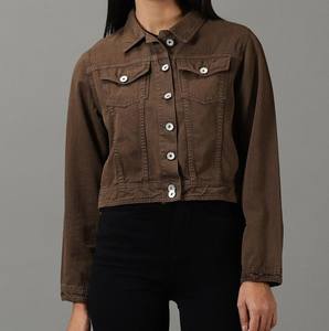 Chaqueta de moda transpirable para primavera y otoño, prendas de vestir exteriores diarias, chaquetas recortadas con botones a presión, la mejor chaqueta informal 2025 - Product Image 5