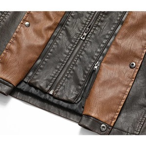 <b>Man</b> Leather Vest Autumn Fashion Vintage Stand Collar Zipper Male Cargo Waistcoat Sleeveless Waterproof Loose Coat For <b>Men</b> - Product Image 5