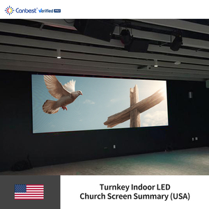 Canbest fiw p1.86 1.86 mét 5760x1920 mét 18.9x6.3ft chìa khóa trao tay trong nhà LED Video tường Màn hình hiển thị cho nhà thờ trong USA - Product Image 3