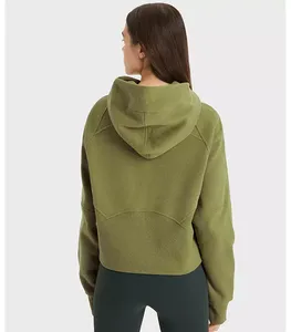 Fabricant en gros de sweats à capuche en coton d'hiver pour femmes, de luxe, de marque, unis, vierges, délavés, avec poche, personnalisés, de haute qualité - Product Image 2