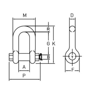 Manille en acier au carbone galvanisé à chaud de type D avec capacité de charge de 85 tonnes pour l'industrie lourde - Product Image 2
