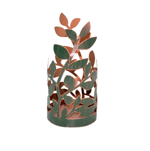 Cobre de corte láser votivo redondo de hierro de nuevo diseño con diseño de lujo verde para decoración de sala de estar y mesa hecha a mano - Product Image 1