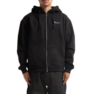 Custom Graphic Black Zip-Up Hoodie Winter 100% Cotton Heavyweight High Quality Comfortable <b>Thick</b> <b>Fleece</b> China Clothing - Product Image 1