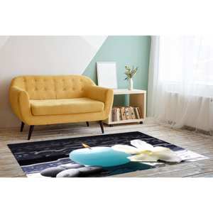 Alfombra Estampada - Moderna, Colorida, Personalizada, Decorativa, Diseño Spa, Alfombra de Terciopelo - Product Image 2