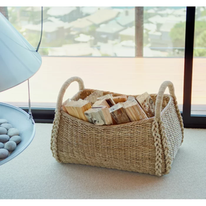 Panier en osier de rangement en jonc de mer naturel de nouveau design avec poignées accent charmant pour la maison du Vietnam - Product Image 4