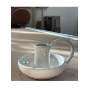 Portavelas de cerámica hecho a mano, pieza decorativa artesanal para boda, fiesta, mesa de comedor, accesorio de decoración del hogar - Product Image 1