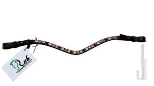 สายหนังเขียนคิ้วสีดำโรสโกลด์ผลิตภัณฑ์ม้าแข่งแบบตะวันตกพร้อมโลโก้ที่กำหนดเอง - Product Image 5