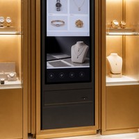 Vitrine interactive à écran tactile intelligent avec écran numérique pour magasin de détail et salle d'exposition