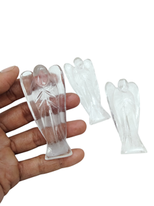 Chakra <b>Angel</b> Statues 7.62 cm (3 Inch) Natural <b>Crystal</b> Stone Hand-Cut 7 Chakra <b>Angel</b> Figures - Product Image 2