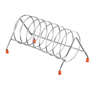 Estante para platos de acero inoxidable de lujo Vintage soporte de placa ecológico soporte de almacenamiento para el hogar restaurante utensilios de cocina decorativos - Product Image 1