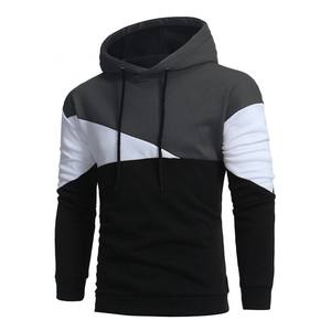 Hommes grande taille décontracté Gym Sport à capuche Logo personnalisé broderie automne Streetwear blanc survêtement impression numérique teint en plaine - Product Image 3