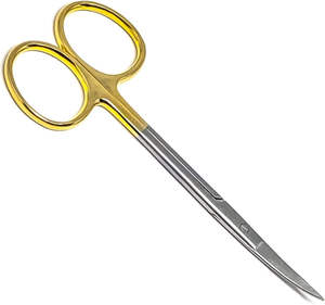 Anneaux enduits de couleur dorée Ciseaux à iris Instrument médical Ciseaux à iris chirurgicaux en acier inoxydable de haute qualité - Product Image 2