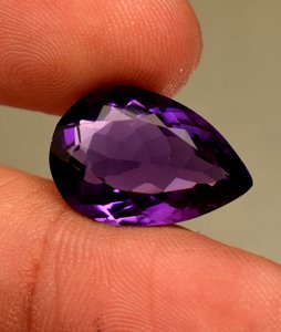 ลูกแพร์พลอยอเมทิสต์ตัดหลวม9มม. ทำด้วยมือความสูง8มม. จากธรรมชาติสำหรับเครื่องประดับชั้นดี - Product Image 3