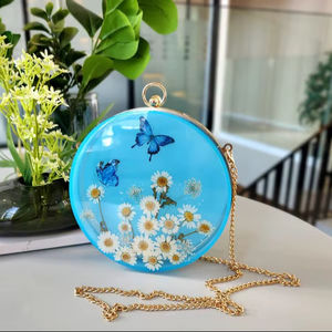 Stylish Resin <b>Box</b> Clutch <b>Handbag</b> | Modern Waterproof Eco-Friendly Women's Wedding Evening Purse | Party Reception Special Bag - Product Image 1