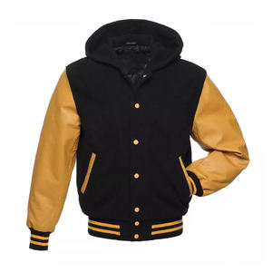 Chaqueta de invierno Letterman Varsity personalizada de alta calidad para hombre con cuello levantado, chaqueta con capucha Varsity de béisbol al por mayor - Product Image 1