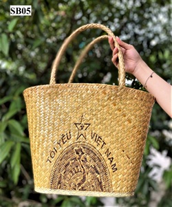 Handmade <b>Straw</b> Beach Tote <b>Bag</b> Woven Grass Handbag Market Shopping Gift <b>Bag</b> - Product Image 4