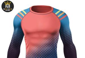 Nueva llegada de impresión por sublimación Rash Guard mejor alta calidad Rash Guard para hombres transpirable Rash Guard - Product Image 4