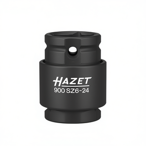 Hazet 1/2'' Short Square <b>12</b>-<b>Point</b> <b>Socket</b> with Traction Profile and Borehole - Product Image 2