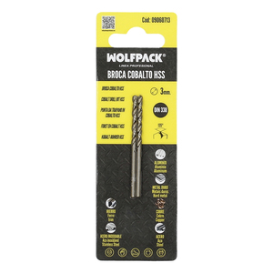 Broca cilindrica Wolfpack in cobalto HSS da 3,00 mm. Blister 2 Unità. - Product Image 6