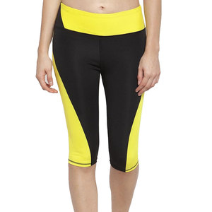 High Quality Women's Capri Yoga <b>Leggings</b> Breathable Material Solid Pattern Hot Selling with <b>Low</b> MOQ - Product Image 1