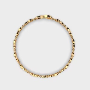 Bracelet tendance fantaisie en diamant personnalisé à forte vente Plaqué or jaune Design classique étincelant - Product Image 2