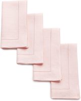 Serviettes de table carrées en coton et lin à points d'ourlet, couleur personnalisée, faible MOQ, pour la décoration de table à la maison, les mariages et les restaurants