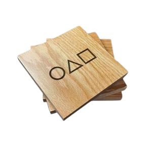 Posavasos creativo personalizado para restaurante, posavasos para bebidas, almohadillas calientes, salvamanteles, posavasos cuadrados de madera de nogal - Product Image 5