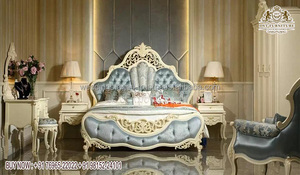 Juego de cama y dormitorio de estilo antiguo, juego de cama y muebles de dormitorio de madera teca estilo trineo de lujo, compra europea - Product Image 4