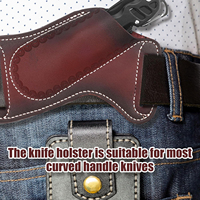 Étui universel pour couteau de haute qualité en cuir pleine fleur imperméable, réglable, grande capacité, avec clip ceinture, couteau pliant