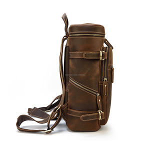 Sac à dos en cuir vintage unisexe, logo personnalisé, qualité supérieure, compartiment pour ordinateur portable, sac de voyage, prix d'usine - Product Image 1