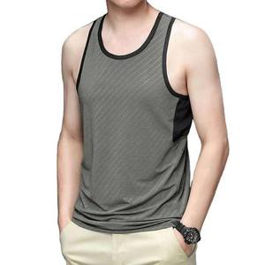 Camisetas sin mangas de talla grande transpirables de secado rápido para hombre, camisetas sin mangas de punto sin mangas para entrenamiento de gimnasio deportivo con logotipo personalizado, OEM - Product Image 1