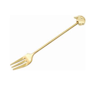 Service de fourchettes de table en métal plaqué or avec long manche martelé kit de fourchettes de piker à fruits de haute qualité pour la cuisine - Product Image 6