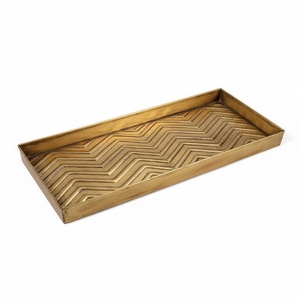 ถาดรองรองเท้าโลหะสีขาวขายส่ง พร้อมแผ่นยางสีดำแบบถอดได้ สำหรับทางเข้าบ้าน ภายในและภายนอกอาคาร ถาดรองน้ำหยดรองเท้า ที่จัดเก็บรองเท้า - Product Image 6