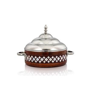 Stainless Steel <b>Food</b> Serving Hot Pot With Handles Finest Quality <b>Gold</b> And Silver <b>Color</b> Casserole Pot For Sale - Product Image 4