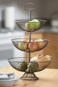 Heavy-Duty Metal Fruit & Vegetable Holder Basket <b>for</b> Home & Kitchen | Multipurpose Organizer <b>for</b> Countertop, & Daily Storage - Product Image 1