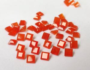 Cornaline orange naturelle coupe carrée 7mm à facettes-cornaline orange en vrac cornaline orange naturelle de qualité supérieure - Product Image 5