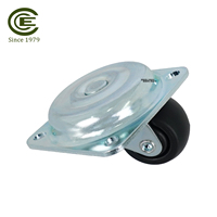 Roue pivotante en acier TPR de 38 mm avec roulement 608ZZ, galvanisée, lisse et silencieuse pour meubles, chariots, étagères et équipements