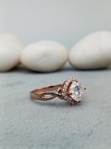 Anillo de compromiso y boda personalizable con diamante solitario de corte cojín cultivado en laboratorio, oro de 14K/18K, clásico / IGI - Product Image 3